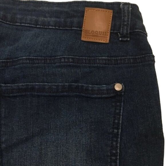 Eloquii High Rise Assymetrical Hem Jeans Women's Size 22 Medium Dark Wash Flatte - Picture 10 of 12